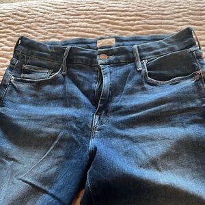 mother denim the looker ankle fray